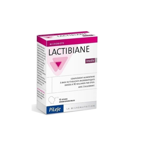 Pileje Lactibiane Imedia Probiotic for Diarrhea and Gastrointestinal Discomfort 12 Sachets