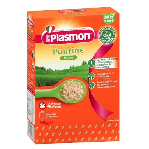 Plasmon Puntine Pasta for Children 6+ Months 11.99 oz (340 g)