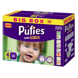 Pufies Art and Dry Big Box 4 Maxi Diapers for Babies 15.4-30.9 lb (7-14 kg) 88 pcs