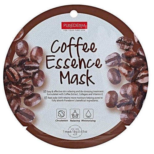 Purederm Relaxing Collagen Face Mask with Coffee Extract 1 pc 0.63 oz (18 g)