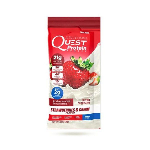 Quest Protein Powder Strawberries and Cream Protein Concentrate with Strawberry and Cream Flavor 0.99 oz (28 g)
