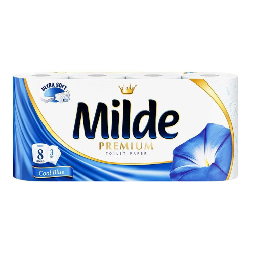 Milde Premium Cool Blue Scented 3-ply Toilet Paper 8 Rolls