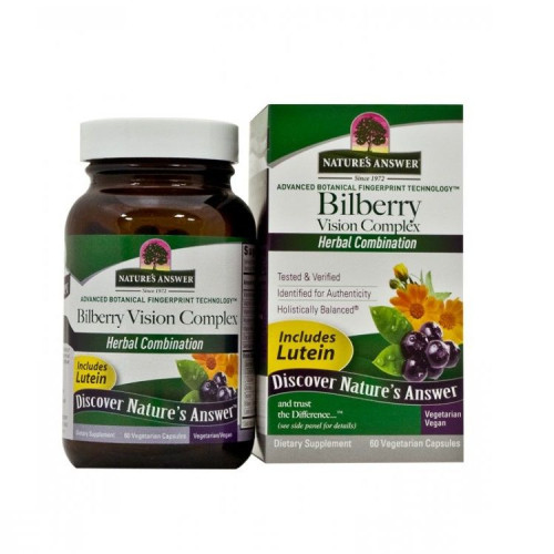 Nature's Answer Bilberry Vision Complex for Good Eyesight 60 Capsules