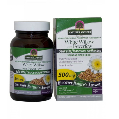Nature's Answer White Willow and Motherwort 500 mg 60 Capsules