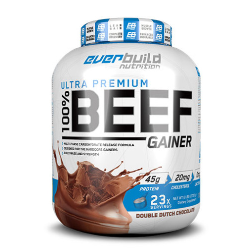 Everbuild 100% Beef Gainer Strawberry 6 lb (2720 g)