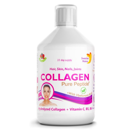 Swedish Nutra Liquid Collagen 5 000mg + Hyaluronic Acid 5mg 16.91 fl oz (500 ml)