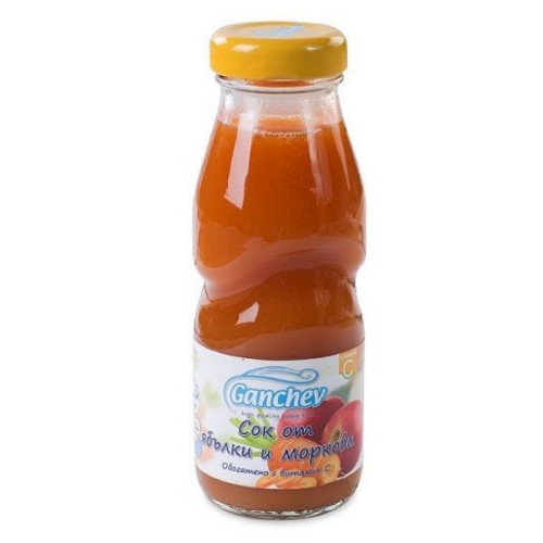 Ganchev Apple and Carrot Juice for Children 3+ Months 6.76 fl oz (200 ml)