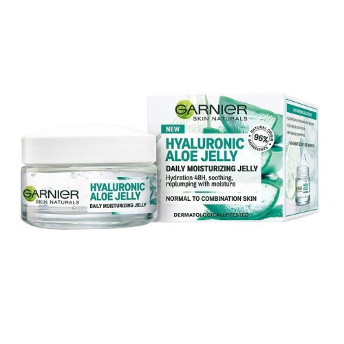 Garnier Hyaluronic Aloe Jelly Hydrating Face Gel Normal and Combination Skin Aloe Vera 1.69 fl oz (50 ml)