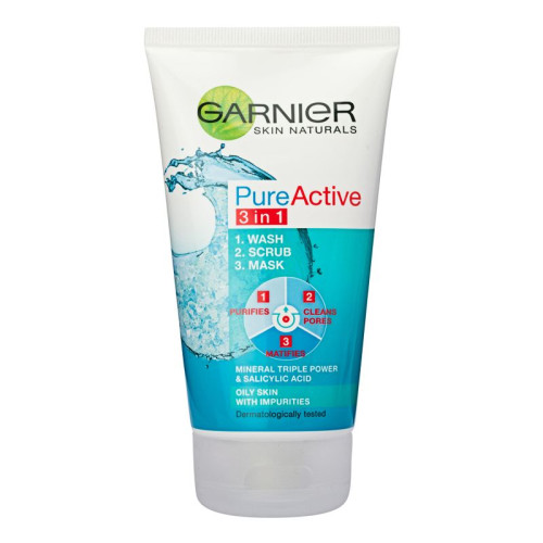 Garnier Pure Active 3-in-1 Cleansing Gel for Face 5.07 fl oz (150 ml)