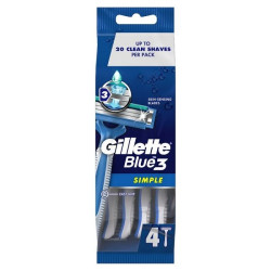 Gillette Blue 3 Simple Men's Razor 4 pcs
