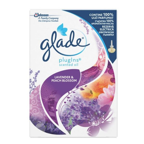 Glade Lavender and Peach Blossom Refill for Electric Air Freshener with Lavender and Peach Scent 0.68 fl oz (20 ml)