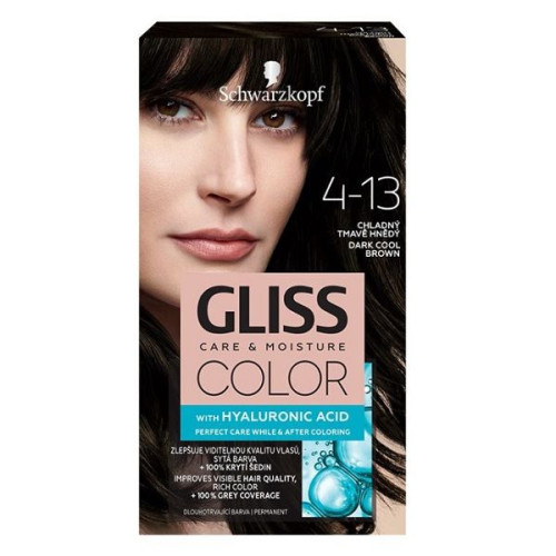 Gliss Color Permanent Hair Color 4-13 Dark Cool Brown