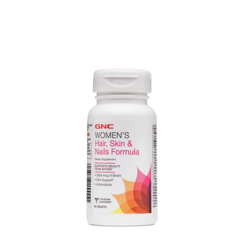 GNC Women's Hair Skin and Nails Formula for Healthy Hair Skin and Nails for Women 60 Caplets
