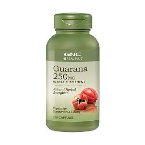 GNC Herbal Plus Guarana Extract 250 mg 100 Capsules
