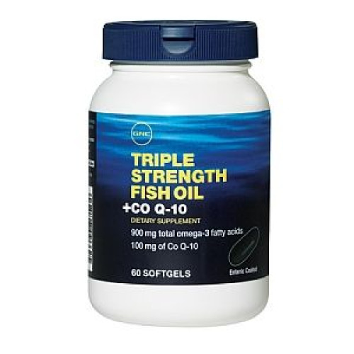 GNC Fish Oil + Coenzyme Q-10 Fish Oil + Coenzyme Q10 for Your Health 60 Capsules