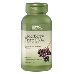 GNC Herbal Plus Elderberry Fruit 550 mg 100 Capsules Powerful Immune Stimulant