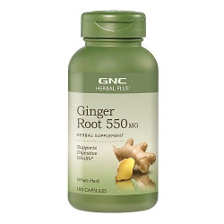 GNC Herbal Plus Ginger Root 550 mg 100 Capsules