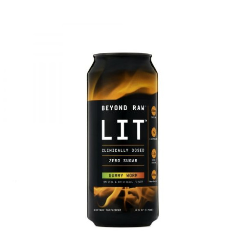 Lit Beyond Raw Pre-Workout Drink with Gummy Worm Flavor 15.99 fl oz (473 ml)
