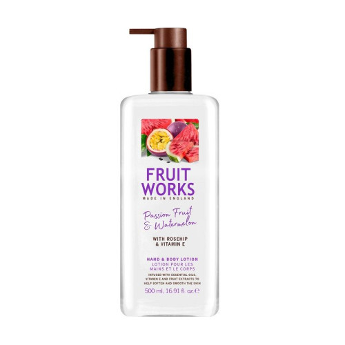 Friut Works Hand and Body Lotion with Passion Fruit and Watermelon Fragrance 16.91 fl oz (500 ml)