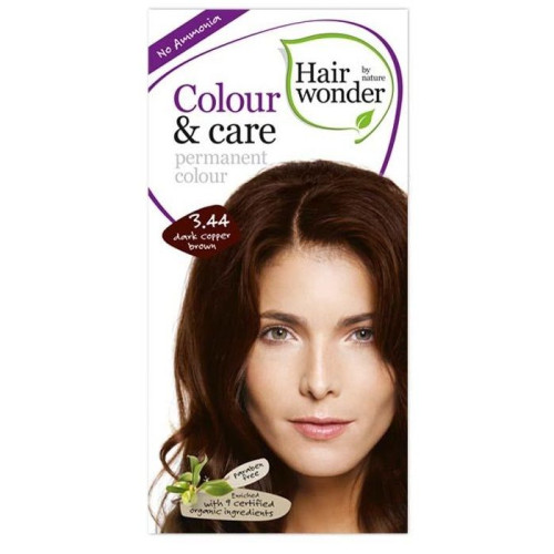 Hairwonder Color and Care Permanent Ammonia-Free Hair Dye Color 3.44 Copper Chestnut