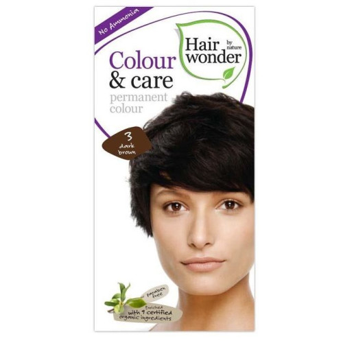 Hairwonder Color and Care Permanent Ammonia-Free Hair Dye Color 3 Dark Chestnut