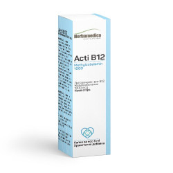 Herba Medica Acti B12 Vitamin B12 Methylcobalamin for Concentration and Memory 1000 mcg 0.17 fl oz (5 ml)