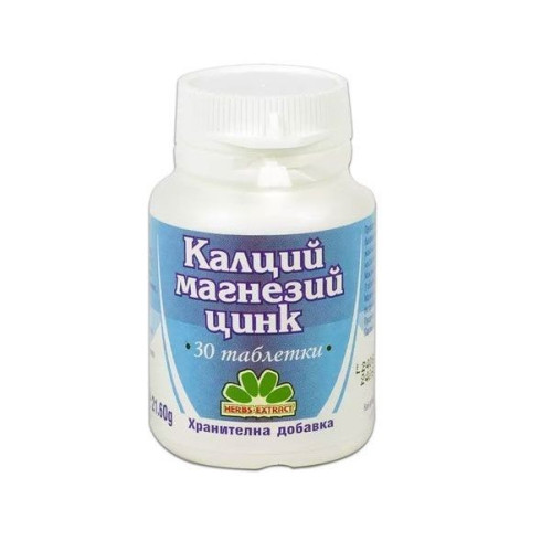 Herbs Extract Calcium Magnesium and Zinc for Healthy Bones 30 Tablets