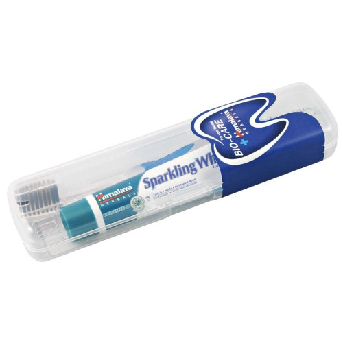 Himalaya Sparkling White Whitening Toothpaste 1.35 fl oz (40 ml) + Bio-Care Charcoal Bamboo Charcoal Toothbrush