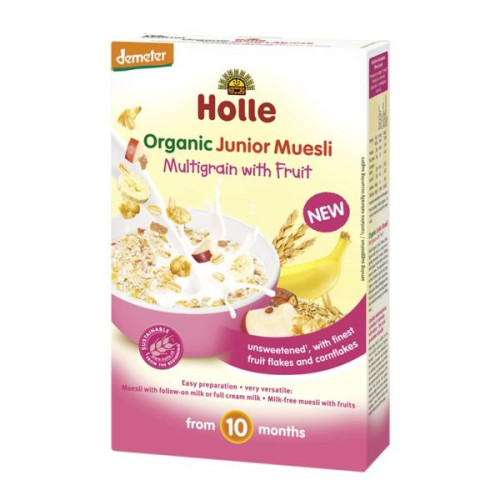Holle Organic Whole Grain Baby Muesli with Fruit for Children Over 10+ Months 8.82 oz (250 g)