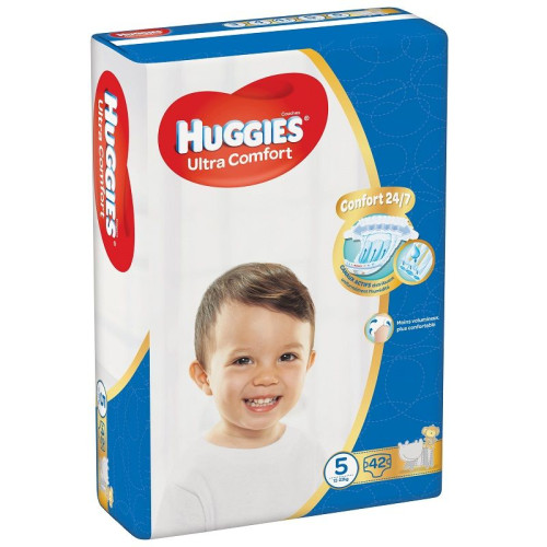 Huggies Ultra Comfort 5 Junior Diapers for Babies and Children 26.5-48.5 lb (12-22 kg) 42 pcs