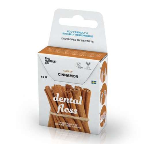 The Humble Co. Cinnamon Dental Floss with Natural Wax Coating and Cinnamon Flavor 55 yd (50 meters) 1 pc