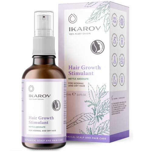 Ikarov Natural Stimulating Hair Serum with Nettle for Shine 3.38 fl oz (100 ml)