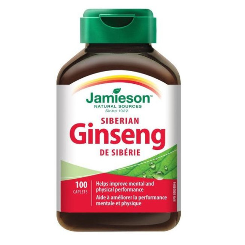 Jamieson Ginseng Siberian Ginseng for Fatigue and Stress 100 Capsules
