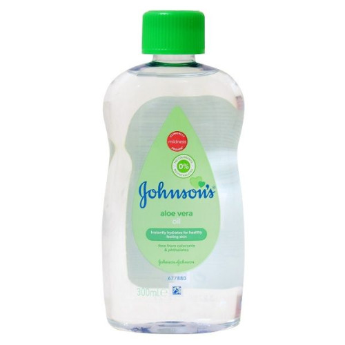 Johnson's Aloe Vera Oil Baby Oil with Aloe Vera 10.14 fl oz (300 ml)