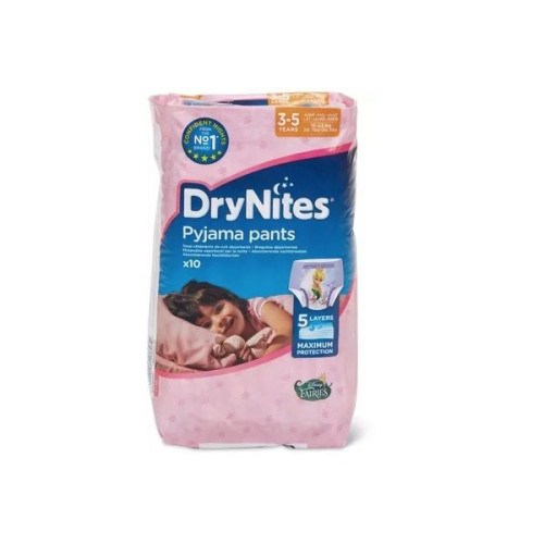 Drynites Pyjama Pants Diapers - Pants for Girls 35.3-50.7 lb (16-23 kg) 10 pcs
