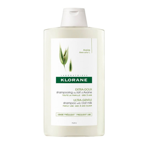 Klorane Gentle Shampoo with Oat Milk for Softness and Shine for All Hair Types 13.53 fl oz (400 ml)