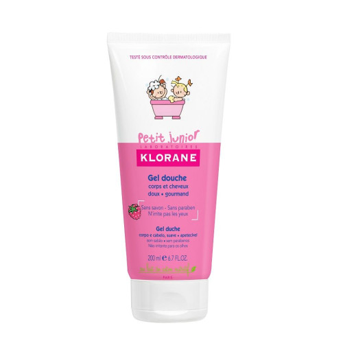 Klorane Junior Children's Shower Gel with Raspberry Scent 6.76 fl oz (200 ml)