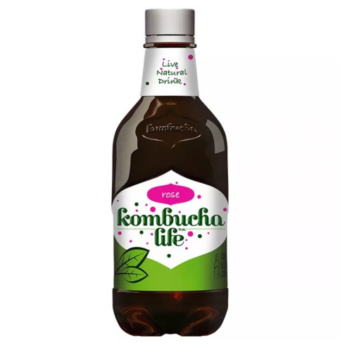 Kombucha Life Naturally Carbonated Tea with Rose 16.91 fl oz (500 ml)