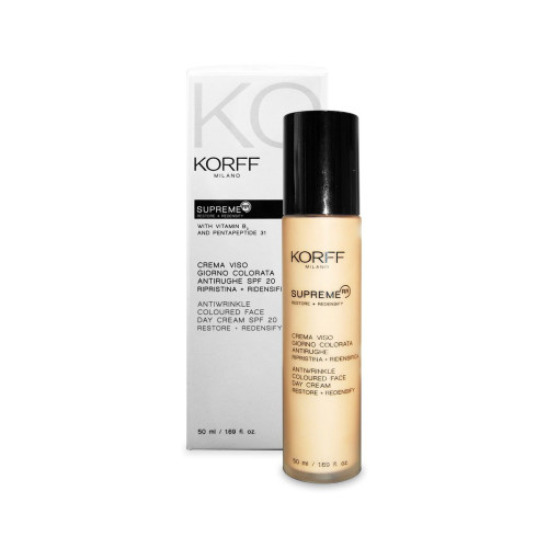 Korff Supreme Rr Color Regenerating Day Cream for the Face Against Wrinkles SPF 20 1.69 fl oz (50 ml)