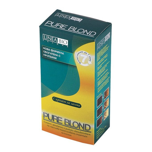 Linea Bio Salone Pure Blond Lightening Hair Product with Mint Scent for Long Hair 0.53 oz (15 g) 2 Sachets