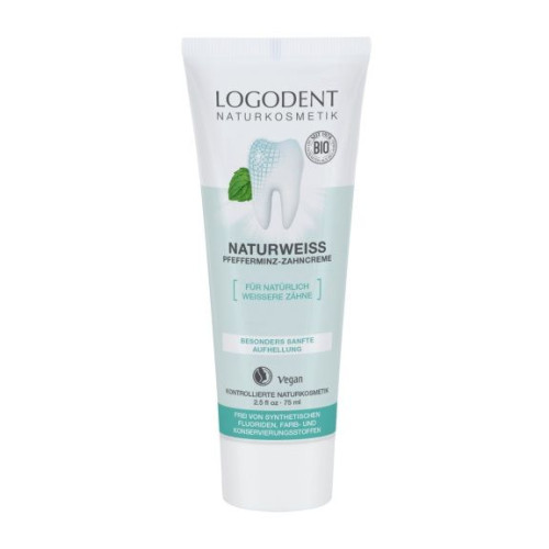 Logodent Natural White Vegan Whitening Toothpaste 2.54 fl oz (75 ml)