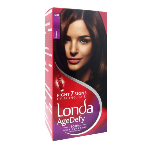 Londa Age Defy Cream Hair Color for Complete Gray Coverage Color 5/0