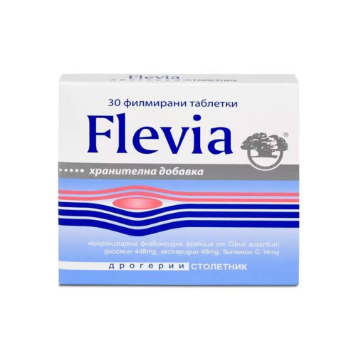 Drogerii Stoletnik Flevia for Pain from Hemorrhoids Varicose Veins and Otosis 30 Tablets