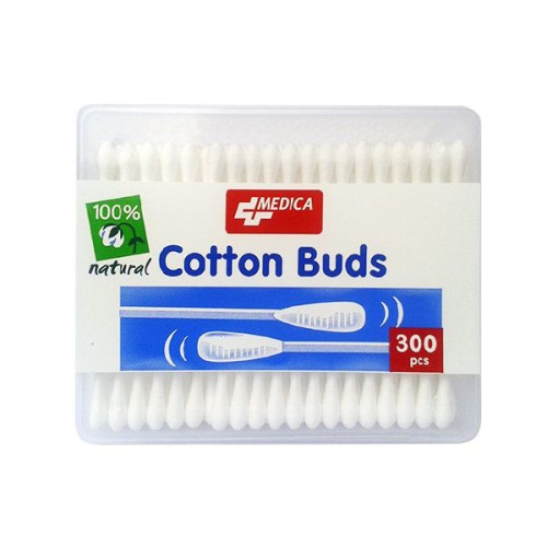 Medica Cotton Buds Comfortable and High-Quality Cotton Buds Made of Pure Cotton 300 pcs