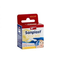 Medica Sanplast Delicate Plaster for Sensitive and Delicate Skin 0.49"/5.47 yd (1.25 cm/5 m) 1 pc