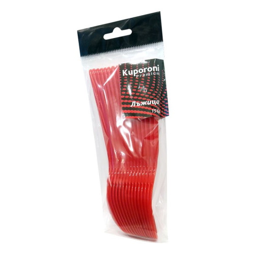 Kuporoni Premium Red Spoons 15 pcs