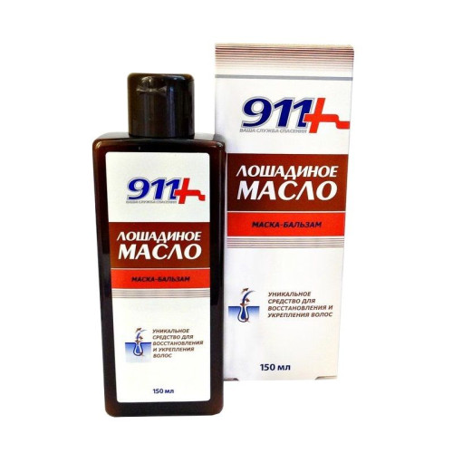 911 Horse Oil Mask-balm for Vibrant Soft and Beautiful Hair 5.07 fl oz (150 ml)