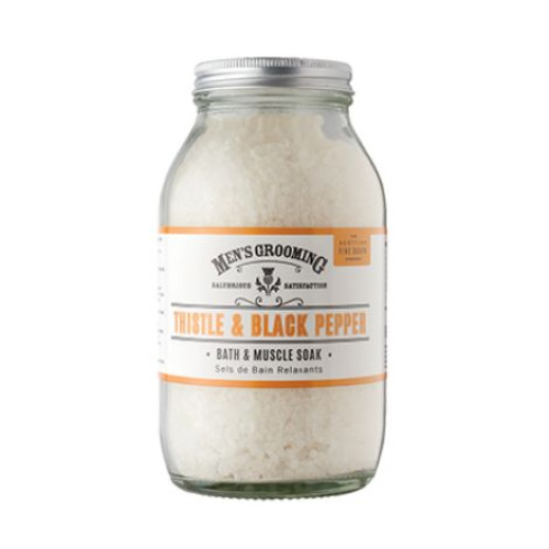Scottish Fine Soaps Thistle and Black Pepper Soothing Bath Salts for Men 1.32 lb (600 g)
