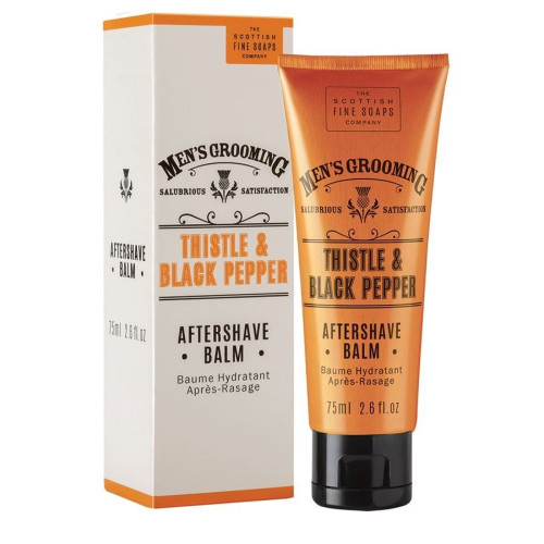 Scottish Fine Soaps Thistle and Black Pepper After Shave Balm for Men 2.54 fl oz (75 ml)