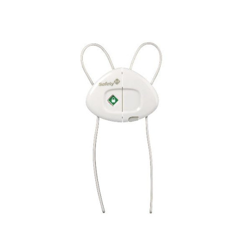 Safety Cabinet Lock with Cord - White